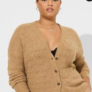 Vegan Cashmere Cardigan Sweater - Size 3 - Torrid